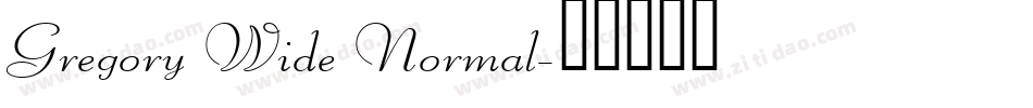 Gregory Wide Normal字体转换